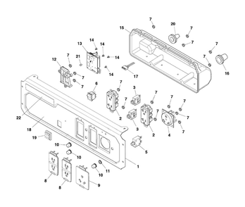 Control Panel Diagram and Parts List for 030729-00  Briggs and Stratton Generator